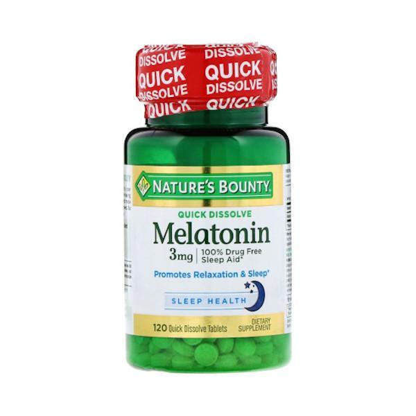 Nature's Bounty Melatonin 3mg De 120 Tabletas quick dissolve