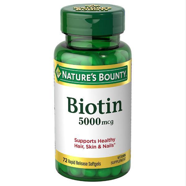 Nature's Bounty Biotin 5000mg Potency 60 Softgels