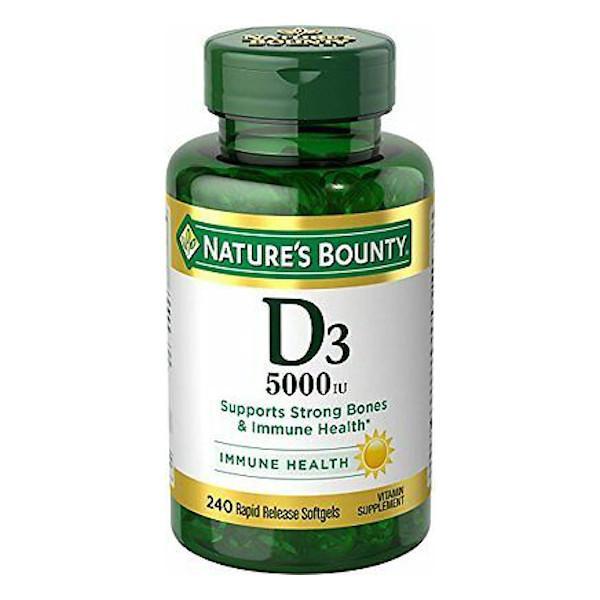 Nature's Bounty VIT D 5000 IU 200 Softgels