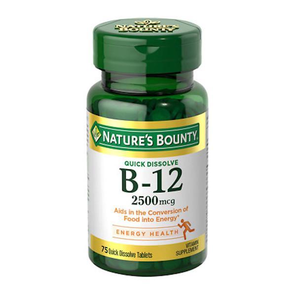 Nature's Bounty B12-2500 mcg Quick Dissolve 75 tabs