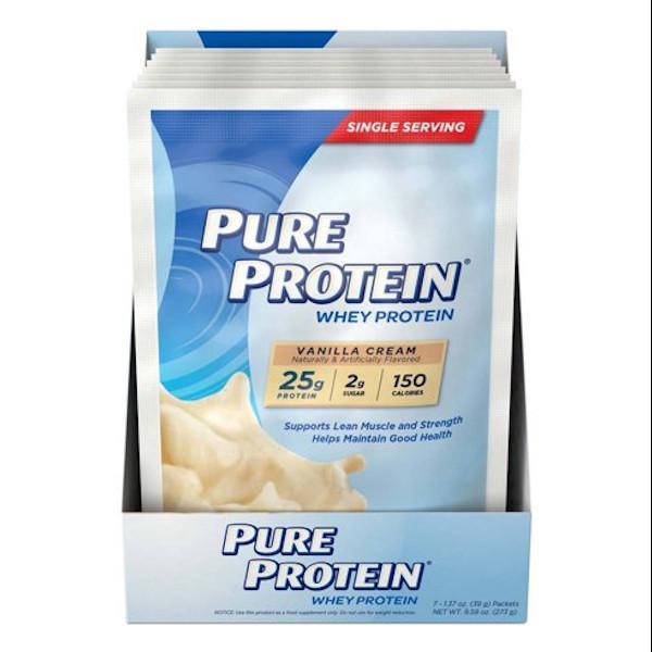 Pure Protein Whey Powder Single Serving Packet - Vanilla