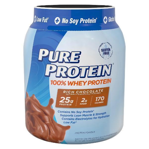 Pure Protein 100% Whey Powder 1.75lb - Rich Chocolate