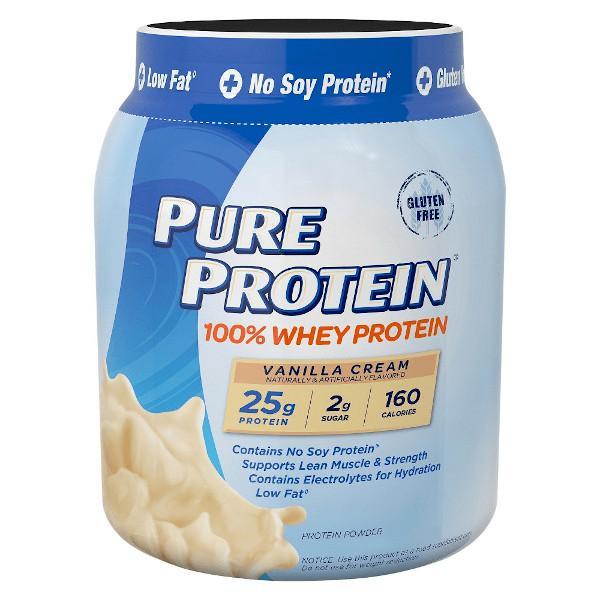 Pure Protein 100% Whey Powder 1.75lb - Vanilla Cream