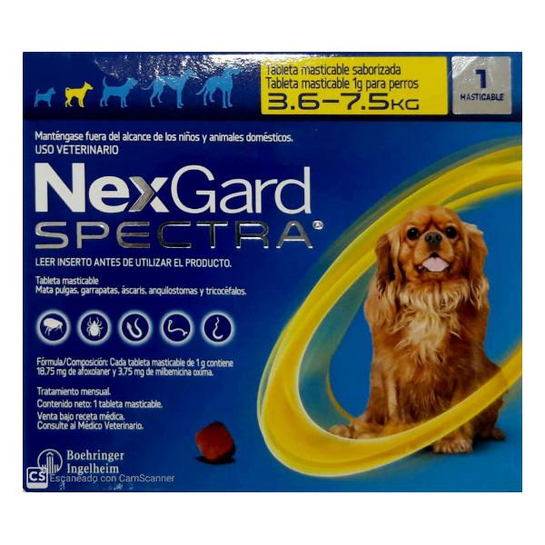 Card Nexgard Spectra 3.6-7.5Kg