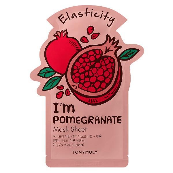TONYMOLY I'M POMEGRANATE MASK SHEET- Tratamiento instantaneo, hidrata y tensa la piel.