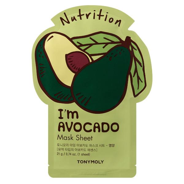 TONYMOLY I'M AVOCADO MASK SHEET-Trantamiento instantaneo. Hidrata y Tensa la piel