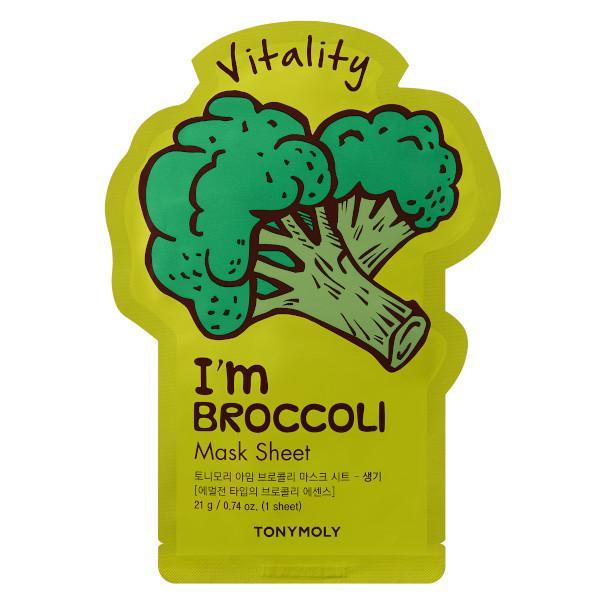 TONYMOLY I'M BROCCOLI MASK SHEET-  Trantamiento instantaneo. Hidrata y Tensa la piel