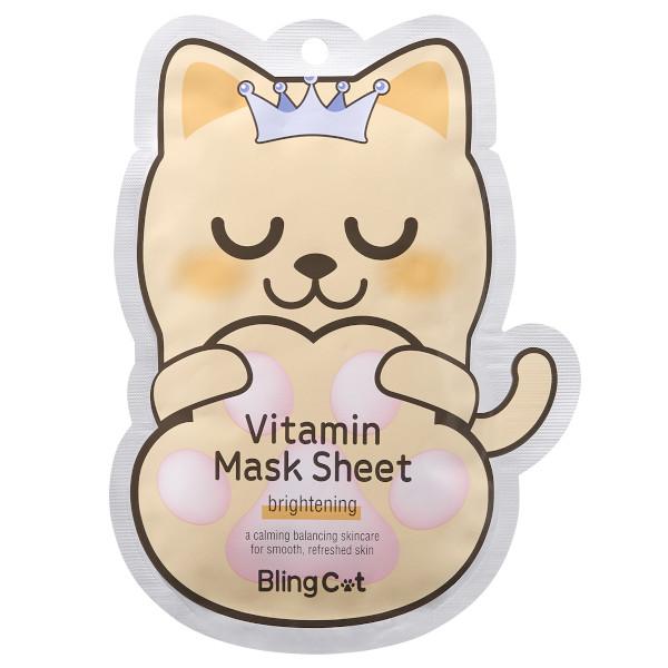 TONYMOLY BLING CAT VITAMIN MASK SHEET  _ BRIGHTEN- Mascarilla Revitalizante