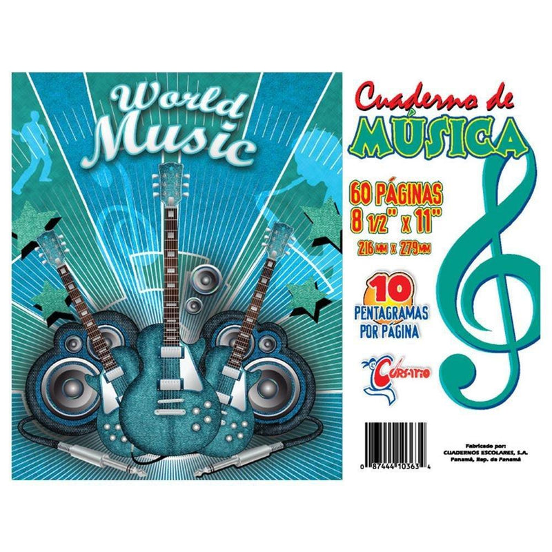 Corsario Libreta Espiral Musica Color (40) - Farmacias Arrocha