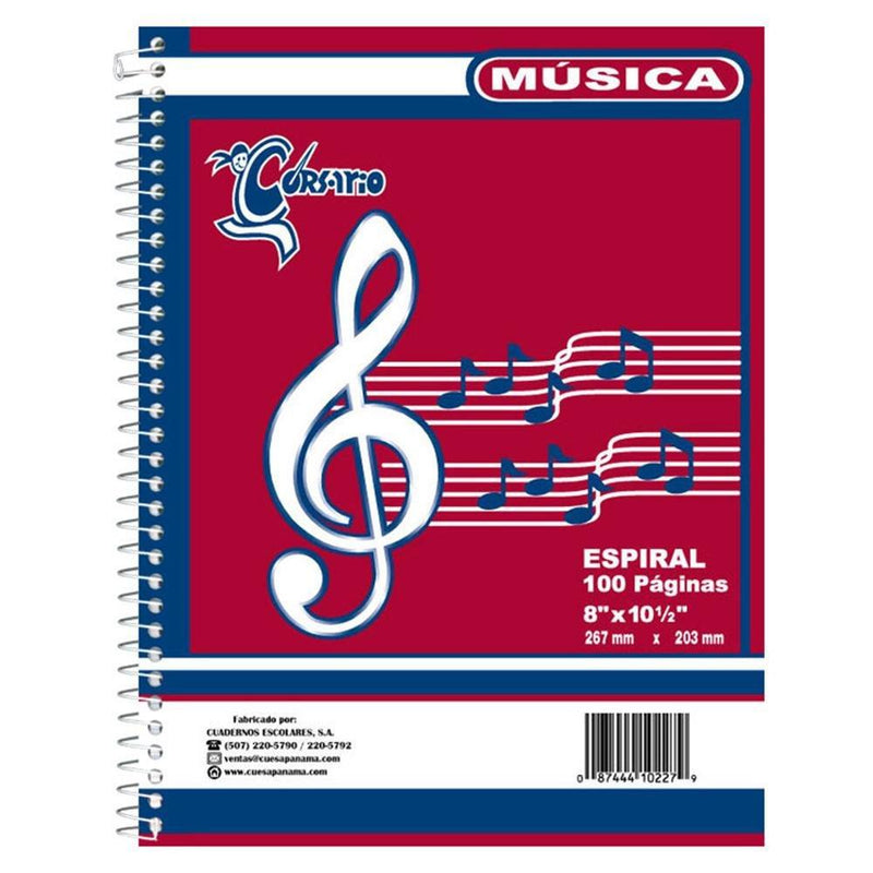 Corsario Libreta Espiral Musica Senc (40) B - Farmacias Arrocha