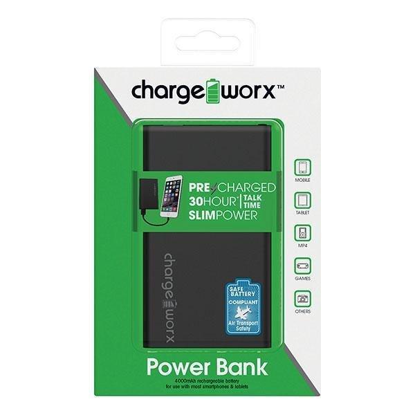 Chargeworx Powerbank 4000Mah Slim Led Indicator W-C - Farmacias Arrocha