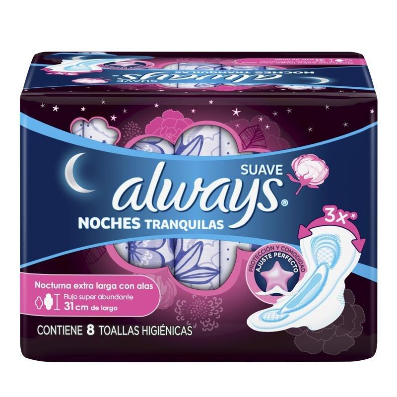Always Nocturna Con Alas 8 Toallas - Farmacias Arrocha