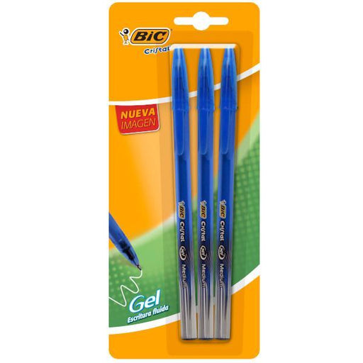 Bic Roller Cristal Gel Azul Bo 3 - Farmacias Arrocha