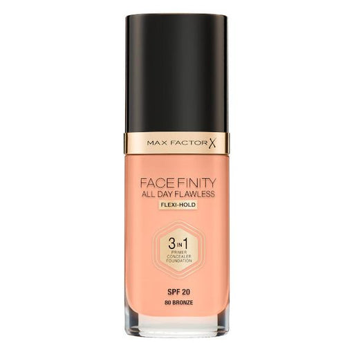 Max Factor Facefinity All Day Flawless 3 in 1 Foundation Bronze #80     - Farmacias Arrocha