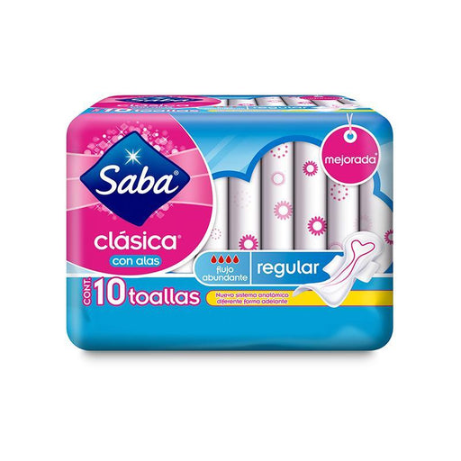 Saba Toalla Femenina Clásica Con Alas 10'S - Farmacias Arrocha