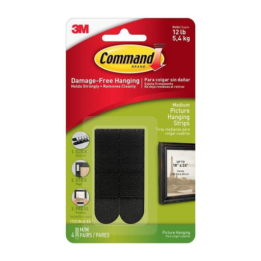 3M Command Tiras Sujeta Cuadro 17201Blk-Es - Farmacias Arrocha