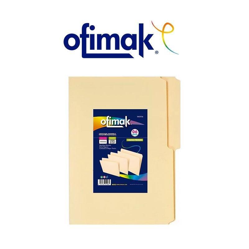 OfiMayor Carpeta Manila Legal Ofimak Set 6 Uni - Farmacias Arrocha