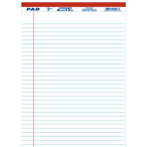 Corsario Pad Rayado Blanco 8.5X14 (24) - Farmacias Arrocha