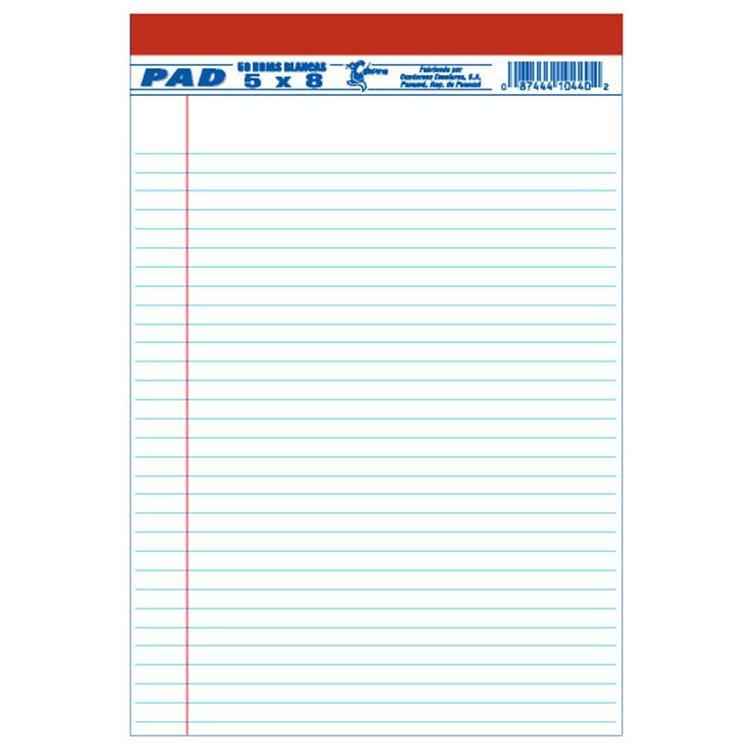 Corsario Pad Rayado Blanco 5X8 (24) - Farmacias Arrocha