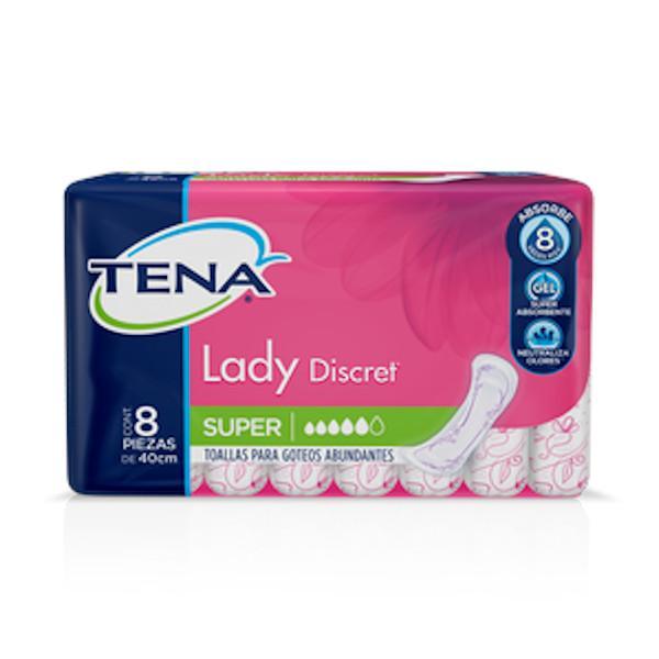 Tena Toalla Femenina Lady Super De 8 Ct - Farmacias Arrocha